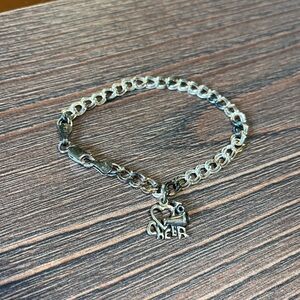 Love to Cheer Sterling Silver Charm Bracelet